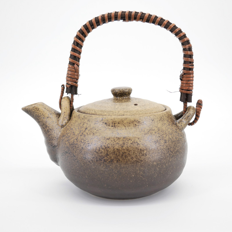 théière marron japonaise en terre cuite 0,80L BIZEN KAZE