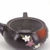 tetera azul kyusu japonesa en tierra tokoname cepillo AOHAKE