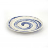 piatto rotondo giapponese di ceramica, NARUTO, mulinello blu