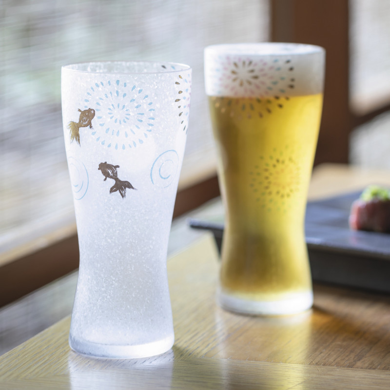 set di 2 bicchieri da birra giapponesi PREMIUM HANABI