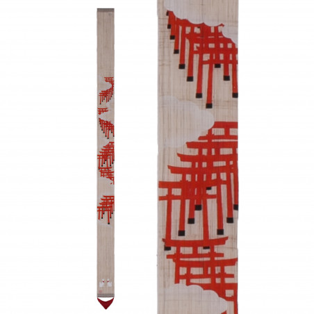 Fine Japanese tapestry in hemp, hand painted, SENBON TORII​​​​​​​