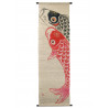 Hemp tapestry, hand painted, KOIGOI, made in Japan