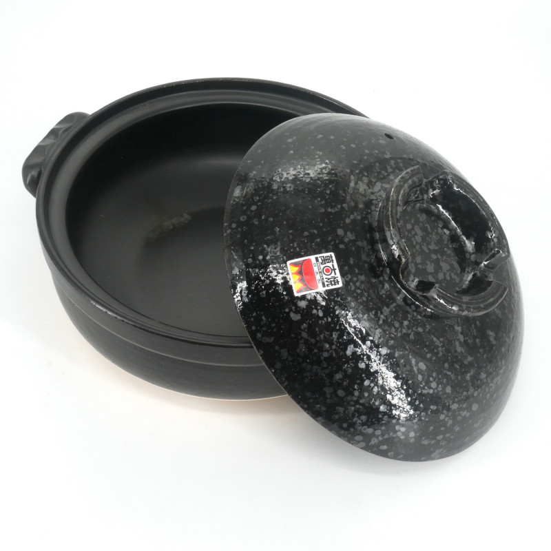marmite en argile pour sukiyaki fondue japonaise nabemono DONABE KURO UWAGUSURI