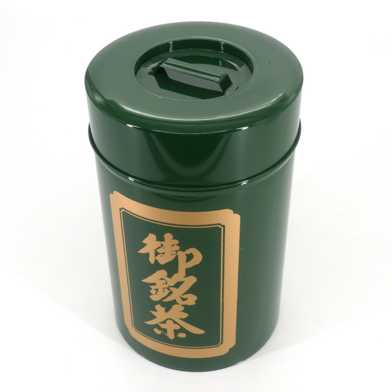 Caja de té japonesa grande de metal, 1 kg, verde, MIDORI