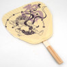 éventail japonais non pliant uchiwa, FUJIN RAIJIN