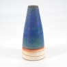 Japanese earthenware vase, AOI, blue
