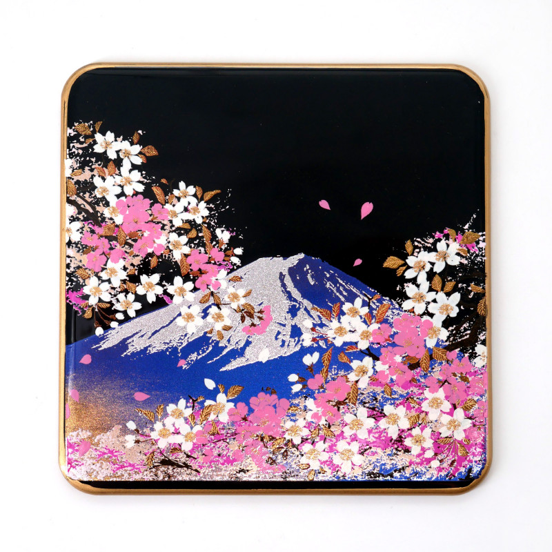 Dessous de verre décoratif japonais en résine, FUJISAKURA