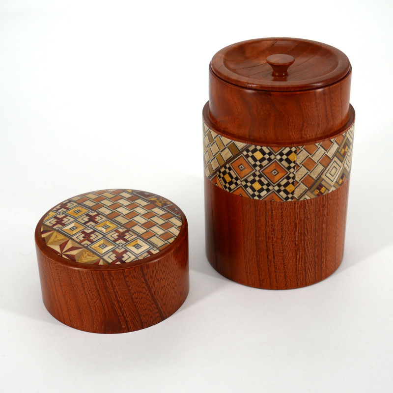 Japanese tea box traditional Japanese parquetry YOSEGI