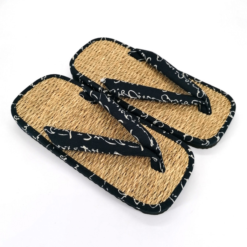 paio di sandali giapponesi zori di erba marina, MOTIFS