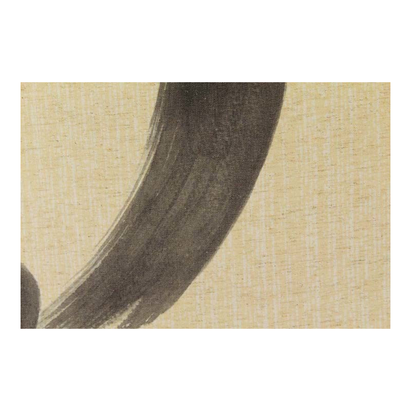 rideau noren beige japonais en chanvre cercle zen  ENSÔ