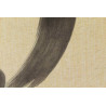 Japanische beige noren vorhang aus Hanf Zen Kreis, ENSÔ, zen-kreis