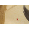 Japanische beige noren vorhang aus Hanf Zen Kreis, ENSÔ, zen-kreis