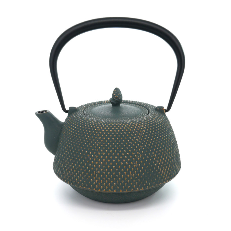 Japanese teapot cast iron, IWACHU NAMBU ARARE 1lt, bronze