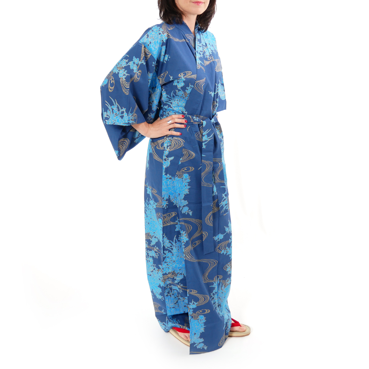 Cotton Kimono Robe Wrap Bathrobe Dressing Gown Pajamas Yukata Nightdress  Loose Comfy Sleepwear | Fruugo TR