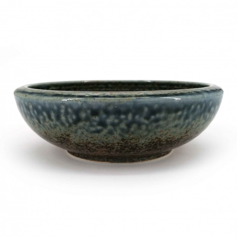 bol évasé japonais en céramique Ø17x6,2cm SUNAJI, bleu et marron