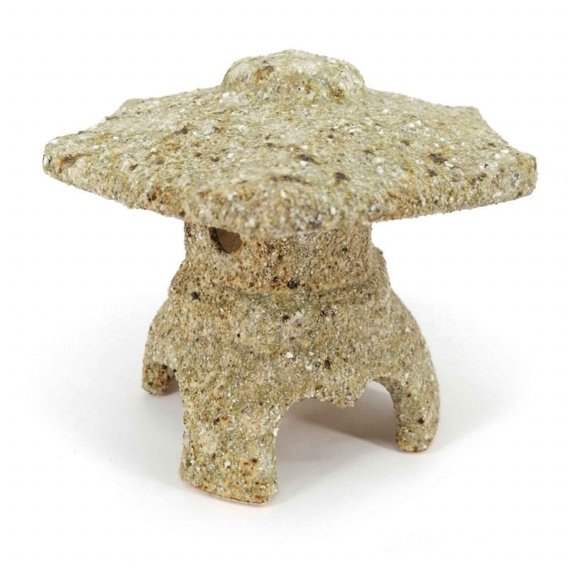 Farolillo mediano de cerámica, de pie, aspecto piedra - TORO