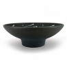 Japanische Schale aus roher Keramik, blaugrau, KIMO I