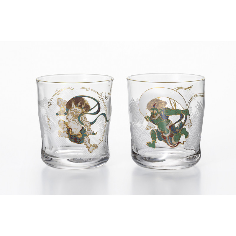 Set de 2 verres à Whisky japonais, PREMIUM FUJIN RAIJIN