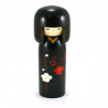 japanische hölzerne Puppe - Kokeshi, SACHI NO HANA, schwarz