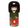 bambola di legno giapponese - kokeshi, TSUBAKI, camelia