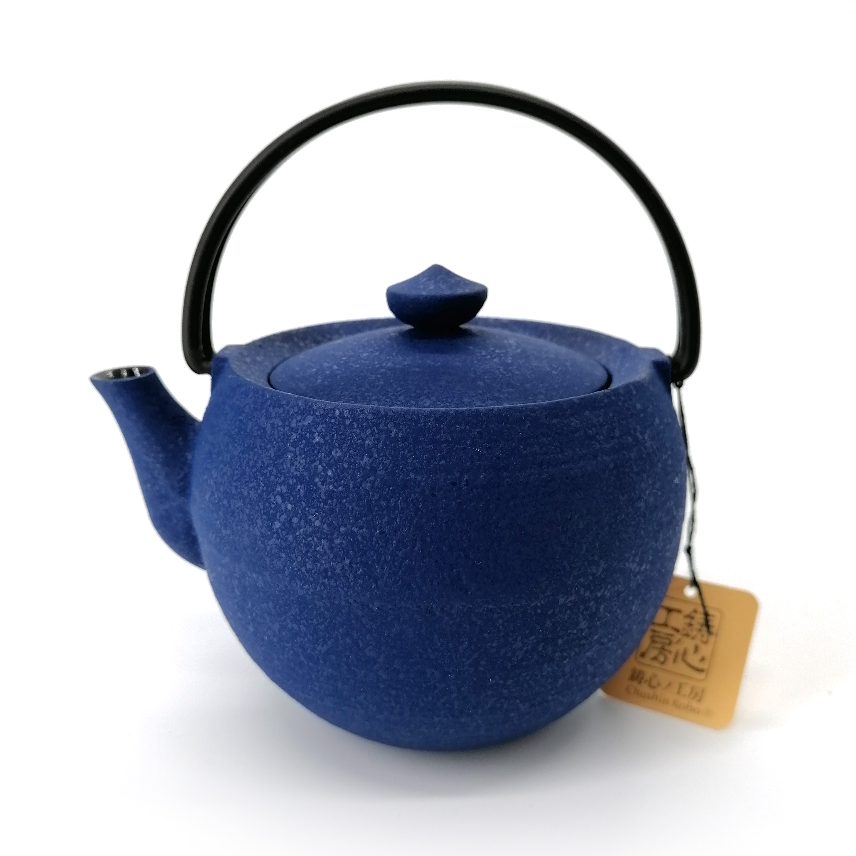 Japanese teapot cast iron, IWACHU KAMBIN 0,5lt, blue