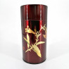 Scatola da tè giapponese in metallo, HONKIN YURI, colore rosso vino