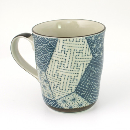 Mino Oggetto Giapponese Ceramica Tazza Tè Caffè Yohen Blu Smalto Tazza  Giappone