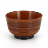 Japanese black and red wooden bowl duo, SUJIIRI, 11.3x7cm