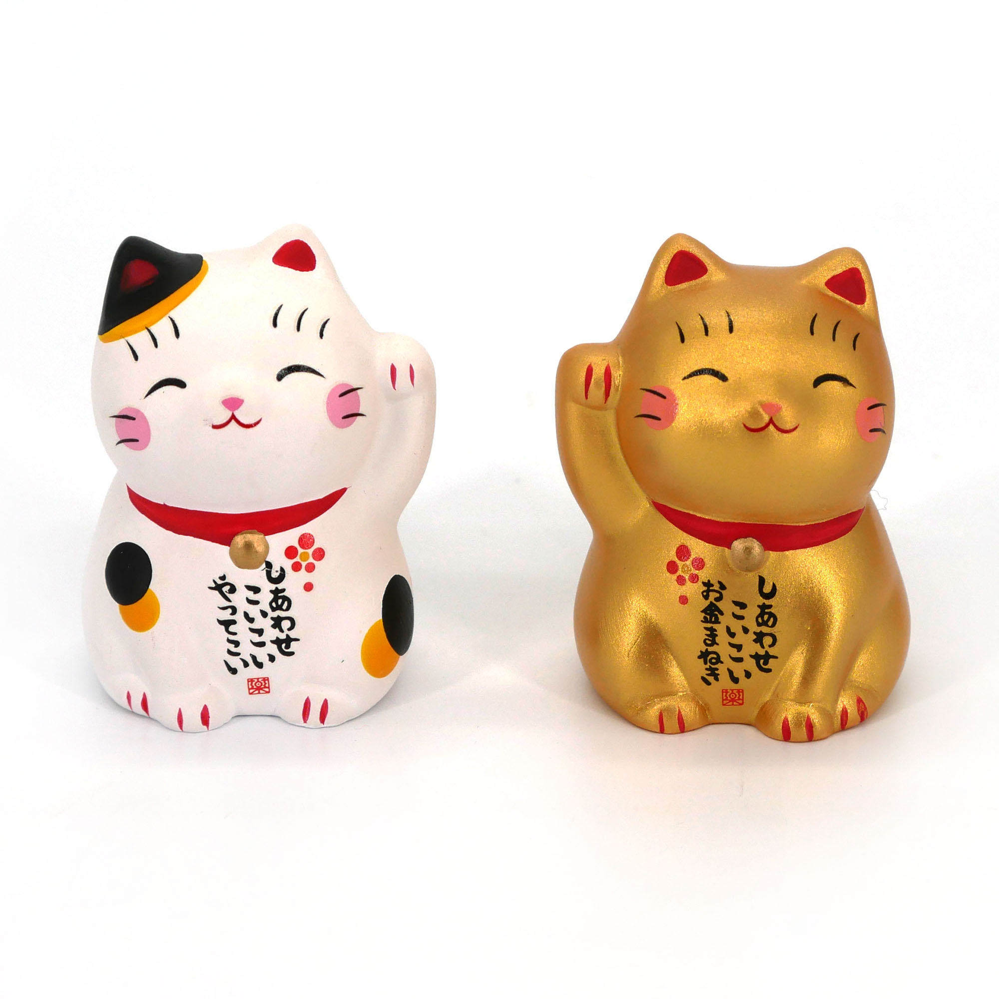 Manekineko japonés del gato de la suerte de cerámica, NEKO