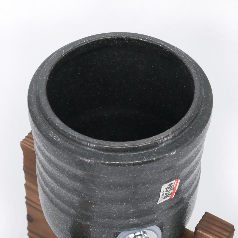 Fontana per sake in ceramica, PURINTA, nero