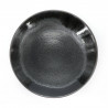 Large black Japanese soup plate, KONSEKI, black drips