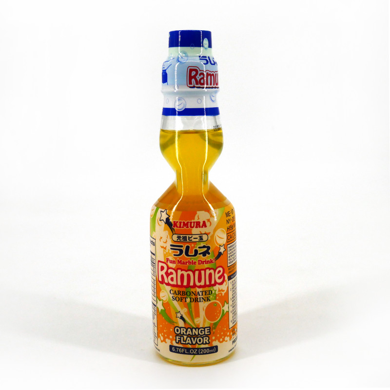 Limonata giapponese Ramune arancione - KIMURA GANSO RAMUNE ORANGE