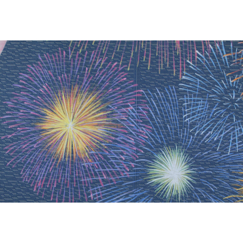 Rideau japonais noren en polyester, feu d'artifice, HANABI