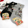 Chaussettes japonaises en coton motif broderie divinité ,SHINSEI  , couleur au choix, 25-27 cm