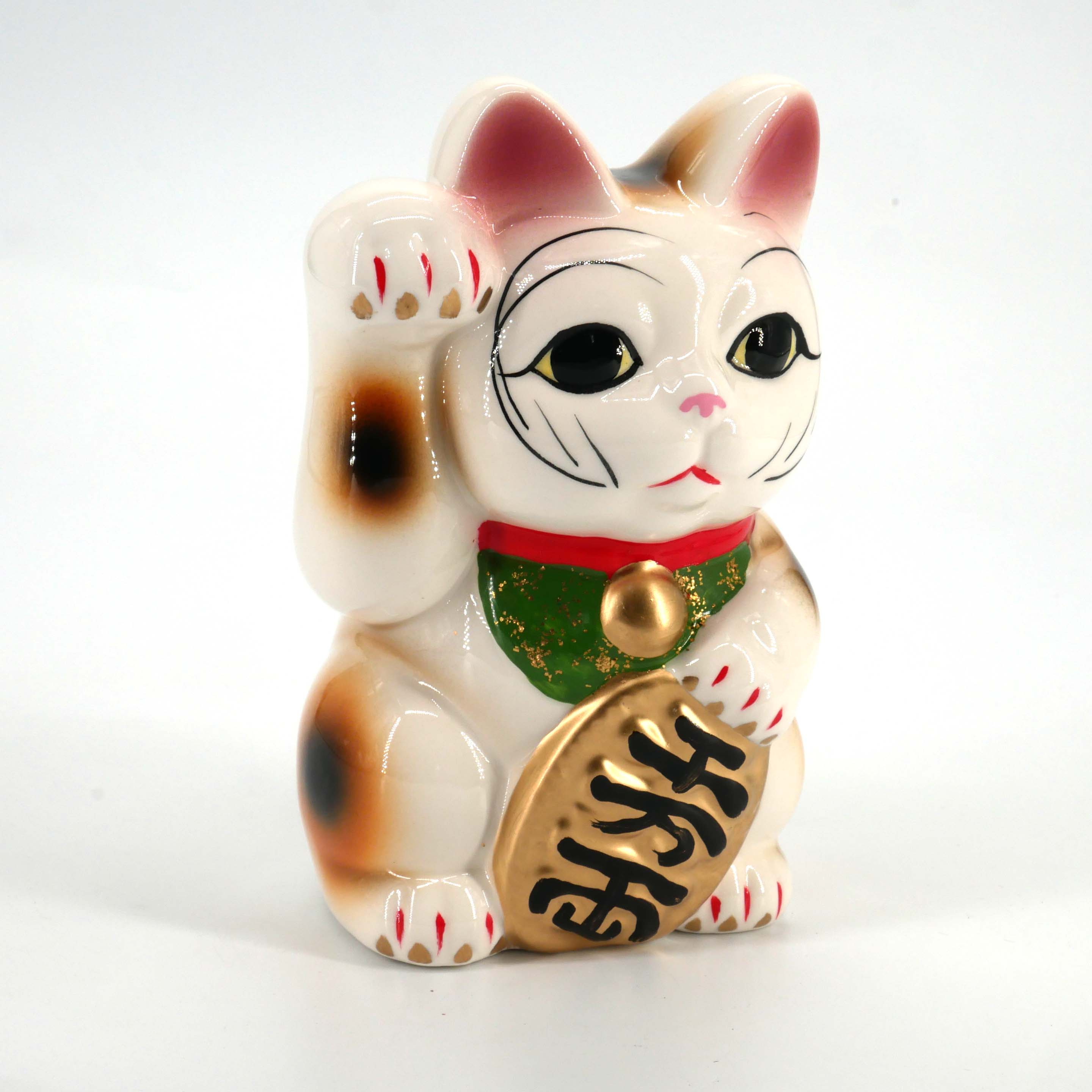 Tirelire Maneki Neko en céramique, chat porte-bonheur, tirelire