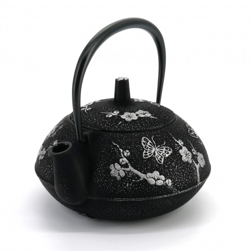 Japanese black silver cast iron teapot IWACHU, CHOCHO, 0.55lt