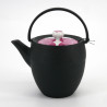 Petite théière ronde en fonte prestige japonaise, CHÛSHIN KÔBÔ MARUTSUTU, SAKURA , 0,4 L