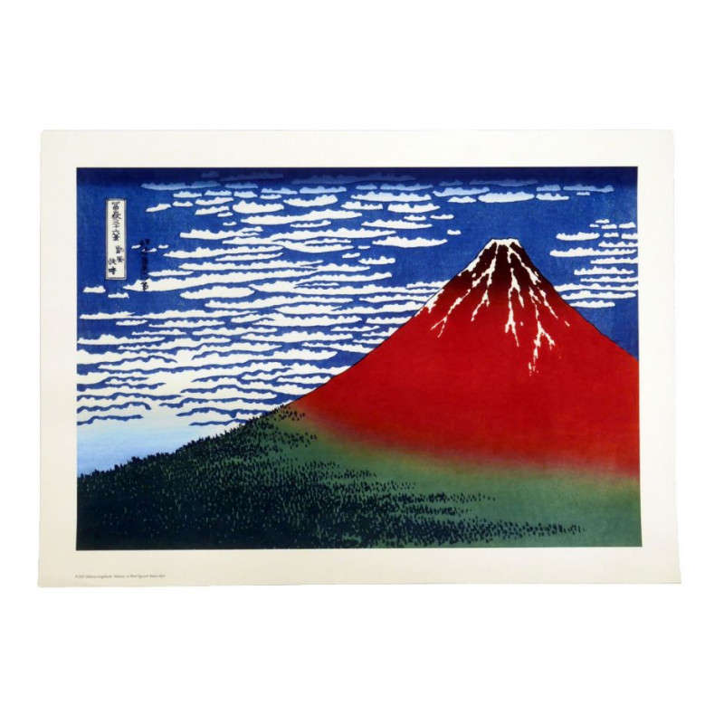 Japanese print, Mount Fuji on a clear day, HOKUSAI