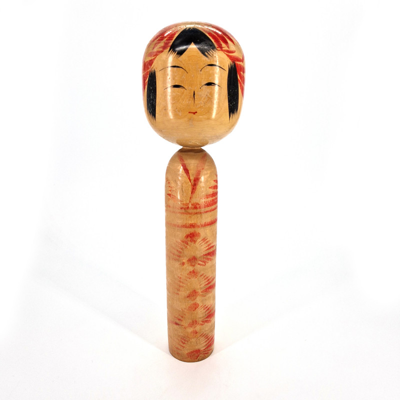 Grande poupée en bois japonaise, KOKESHI VINTAGE, 36cm