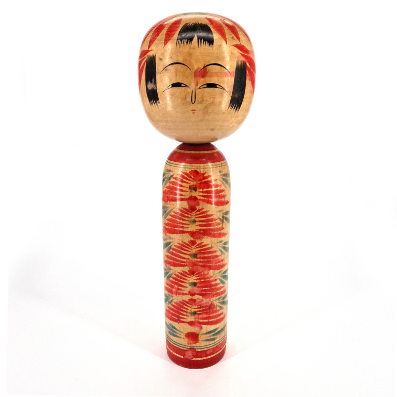 Grande poupée en bois japonaise, KOKESHI VINTAGE, 36cm