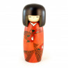 bambola di legno giapponese - kokeshi, SOSHUN, arancione