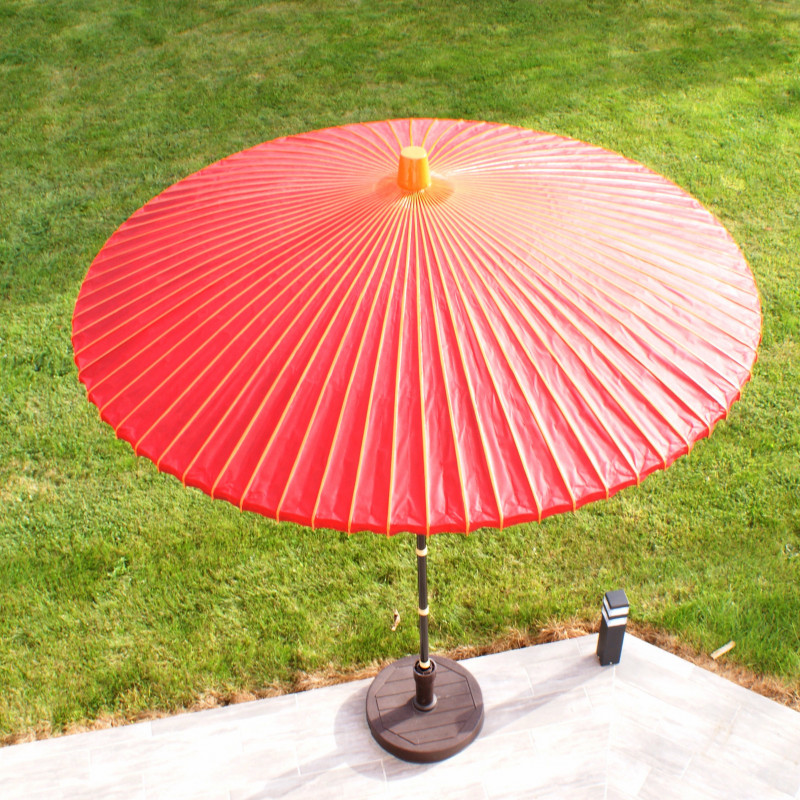 big red japanese umbrella