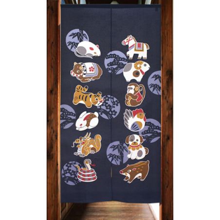 Japanese Noren polyester curtain, ZODIAC