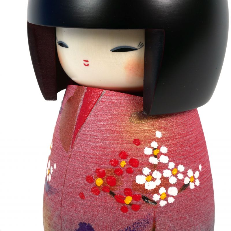 Kokeshi giapponese in legno di kimono - DOSHIN