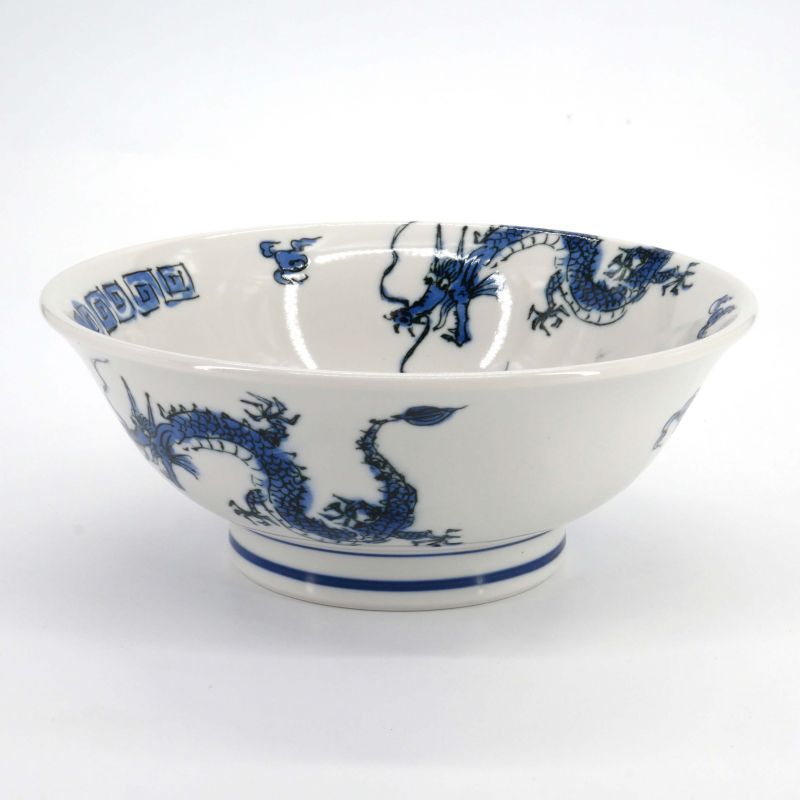 Japanese ceramic ramen bowl Ø20cm RYU, blue