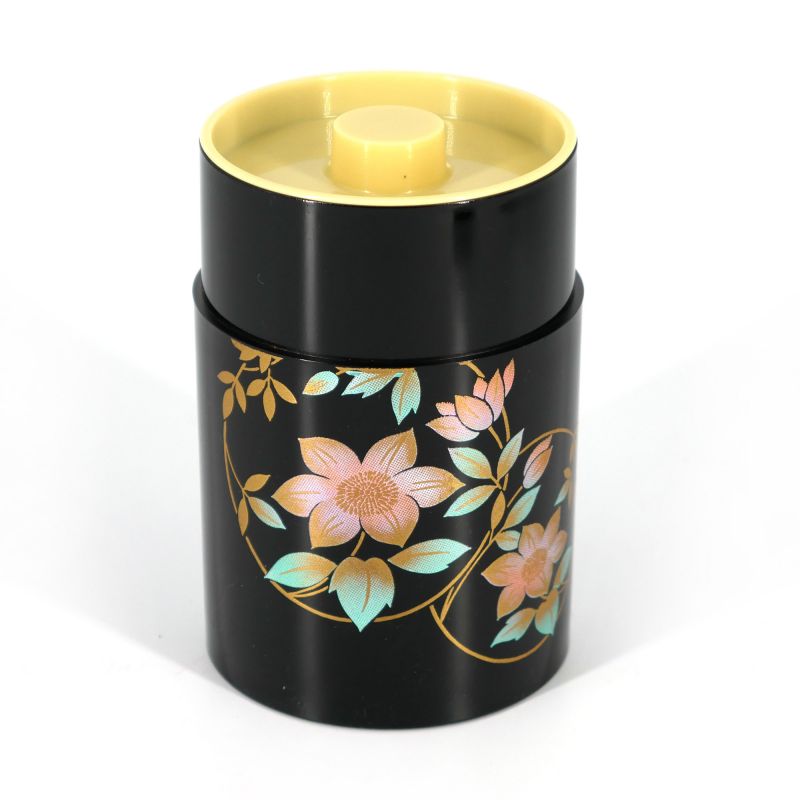 Carrito de té japonés de resina negra con estampado de flores - TETSUSEN - 100g