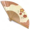 japanese fan made of paper and bamboo, UME, pink