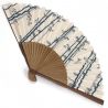 abanico japonés en algodón y bambú, TAKESUZUME, bambú
