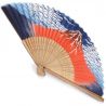 éventail japonais en soie et bambou, AKAFUJI, le mont Fuji ? Hokusai