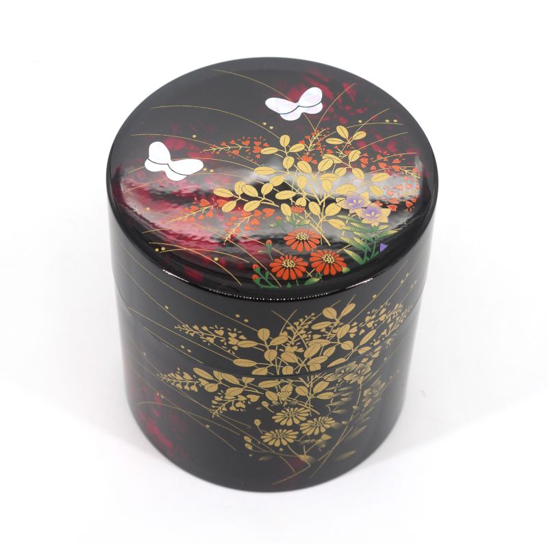 Japanischer Teedose aus schwarzem Harz - MIYABINO - 150gr